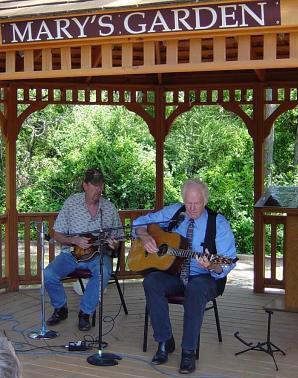 ronny cox helping to dedicate the gazebo